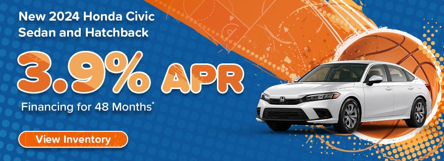 Enjoy 3.9% APR on a new 2024 Honda Civic in Metairie, LA