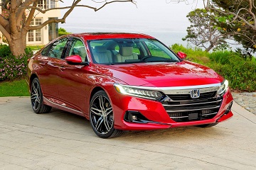 Exterior appearance of the 2021 Honda Accord Hybrid Available at Royal Honda
