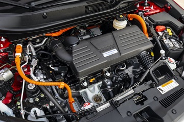 Engine appearance of the 2021 Honda CR-V Hybrid available at Royal Honda