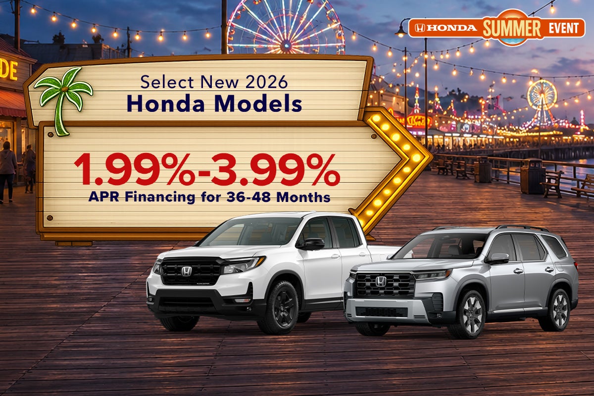 Select New 2026 Honda Models