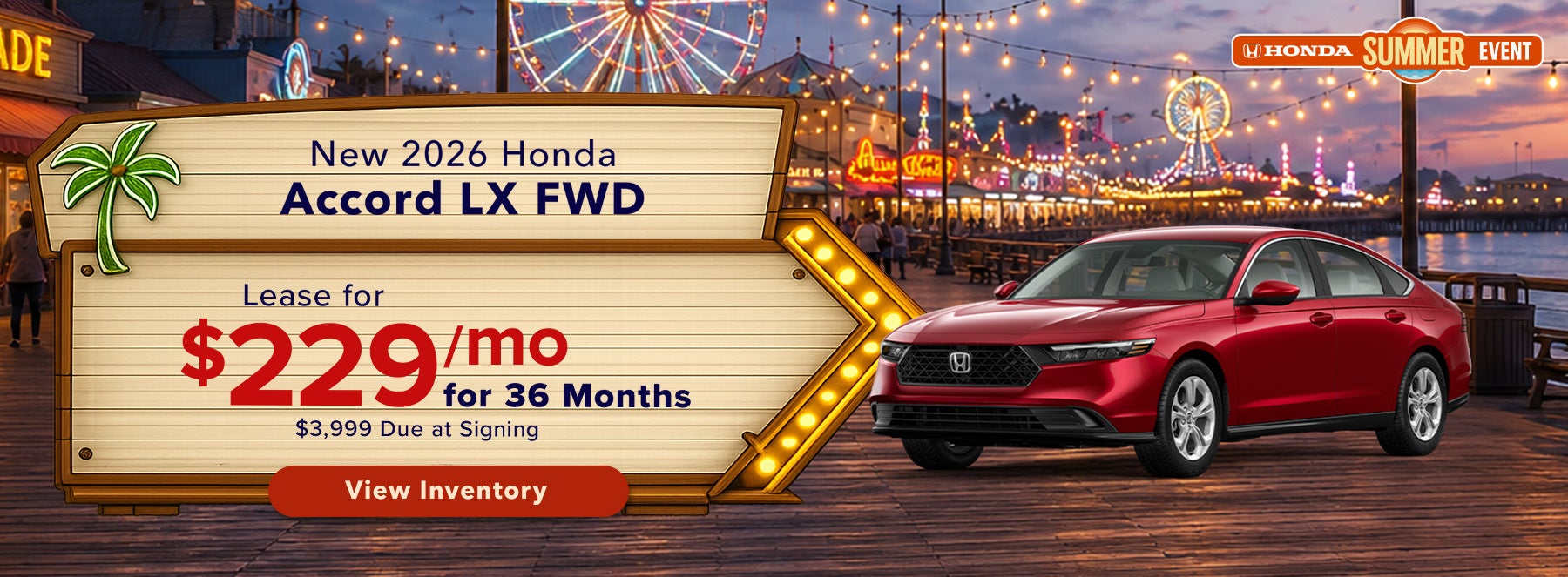 Lease a new 2026 Honda Accord LX FWD for $229/mo in Metairie