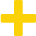 Yellow plus symbol icon bulletpoint