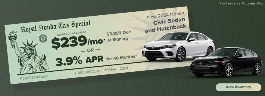 Enjoy 3.9% APR on a new 2024 Honda Civic in Metairie, LA 