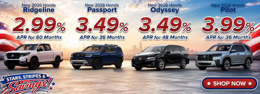 Select New 2026 Honda Models