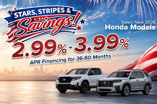 Select New 2026 Honda Models