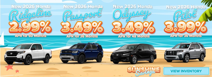 Select New 2026 Honda Models