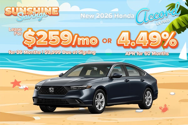 New 2026 Honda Accord LX FWD