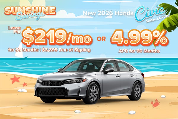 New 2026 Honda Civic Sedan LX FWD