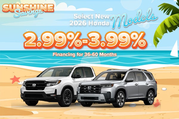 Select New 2026 Honda Models