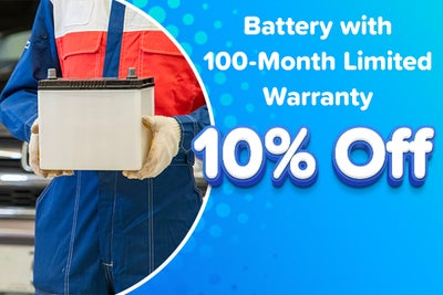 Battery with 100-Month Limited Warranty