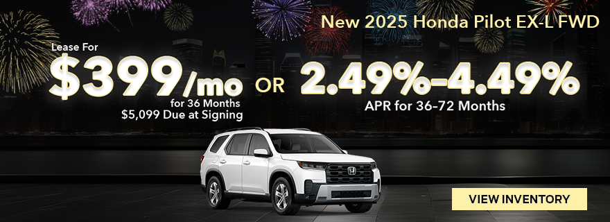 Lease a new 2025 Honda Pilot EX-L for $399/mo in Metairie,LA