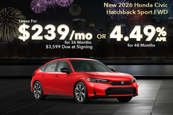 New 2026 Honda Civic Hatchback Sport FWD
