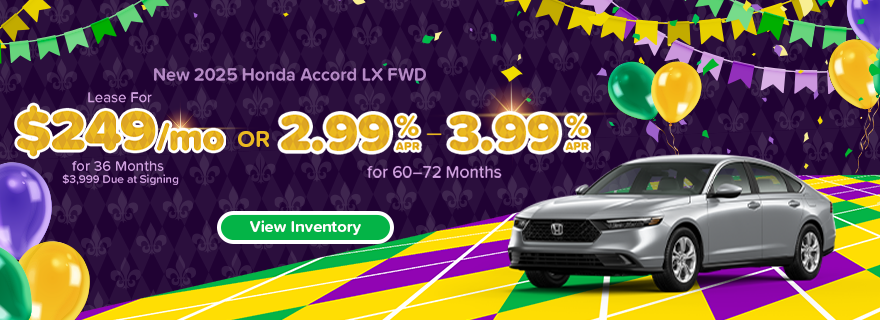 Lease a new 2025 Honda Accord for $249/mo