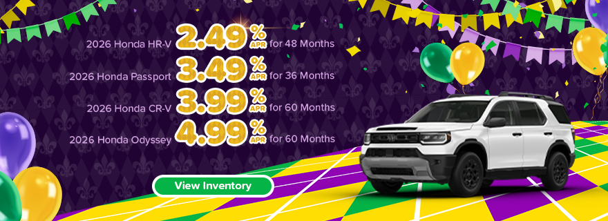 APR offers on new Honda models in Metairie, LA