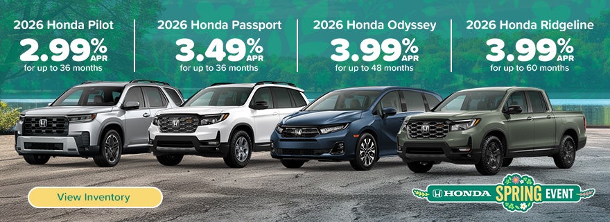 Select New 2026 Honda Models