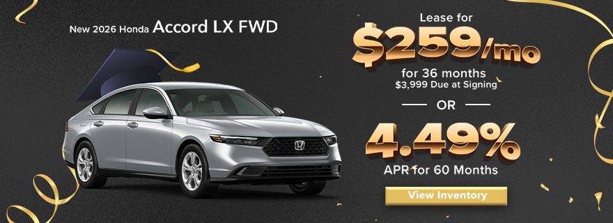 New 2026 Honda Accord LX FWD
