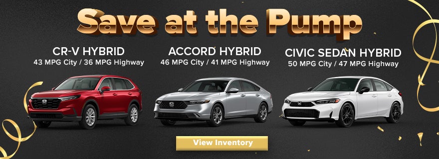 Save at the pump with Hybrid Honda models